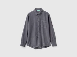 Ribbed velvet shirt