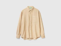 Ribbed velvet shirt