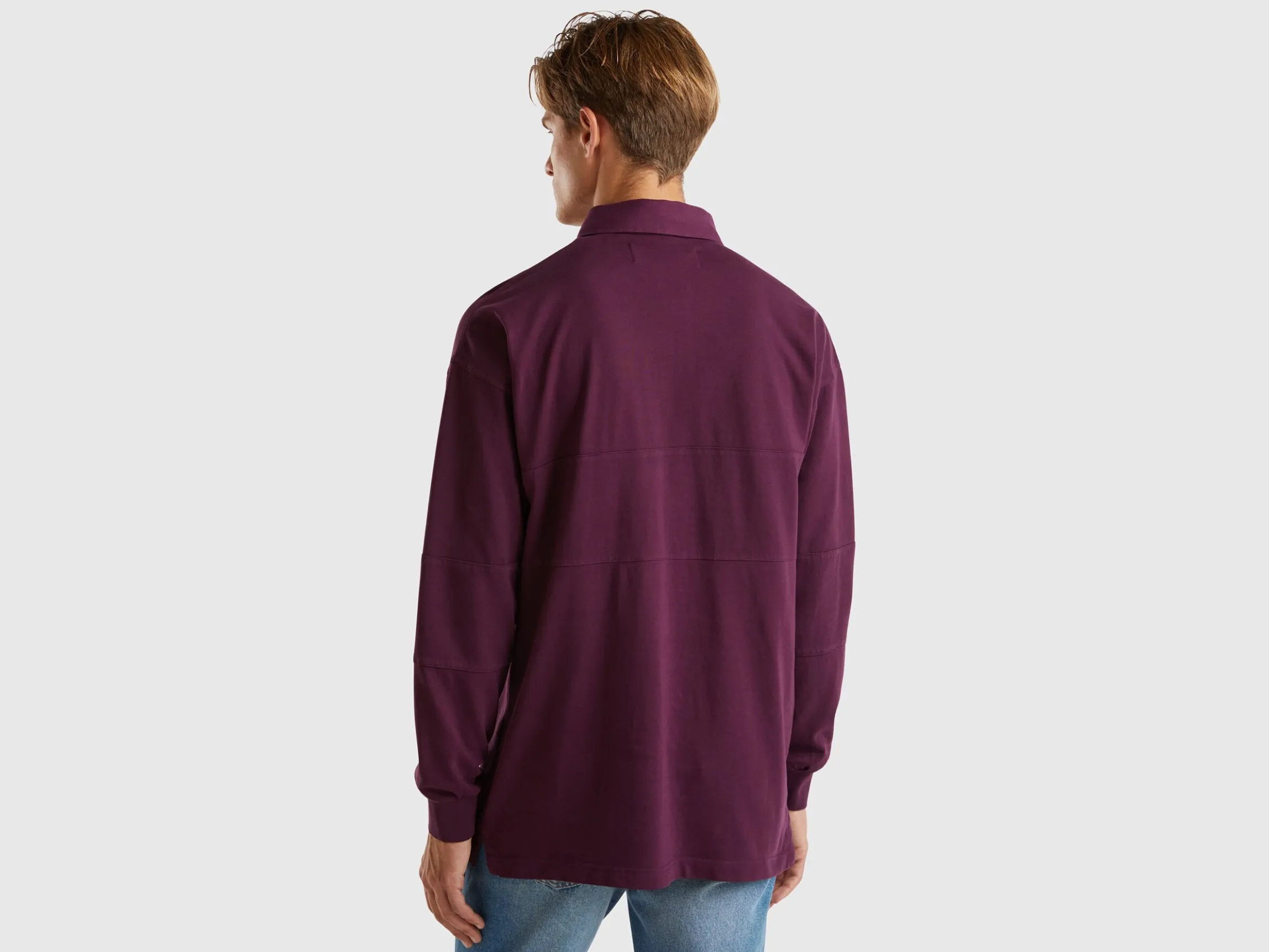 Rugby polo in pure cotton