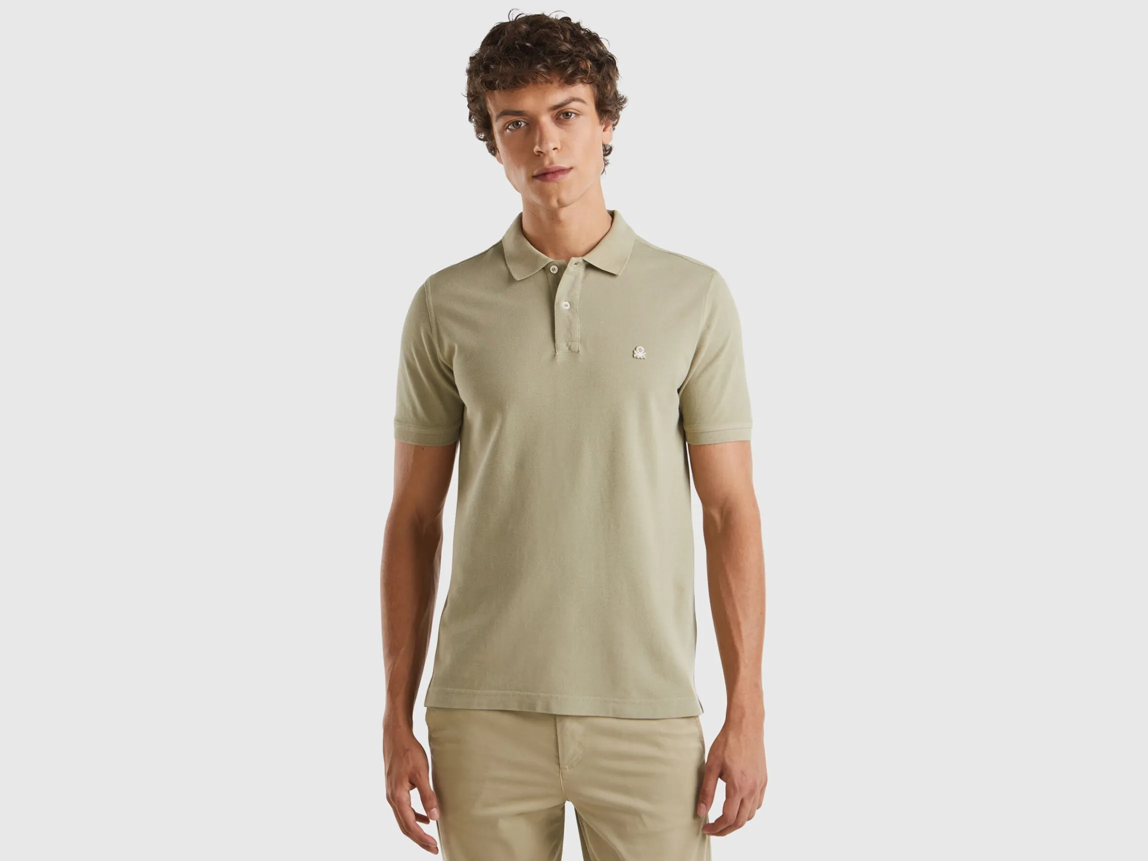 Sage green regular fit polo