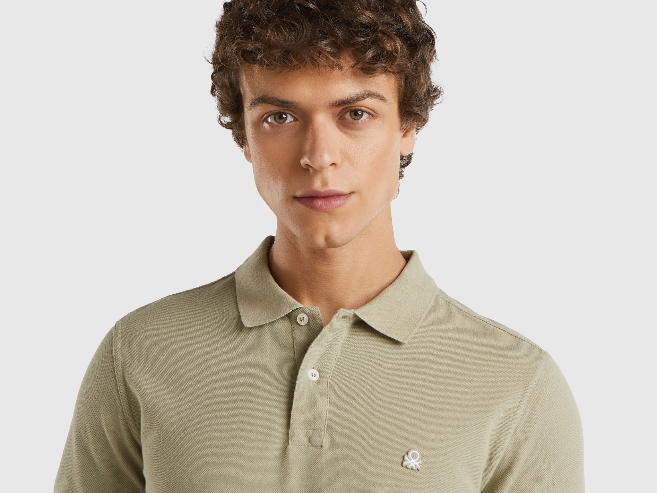 Sage green regular fit polo
