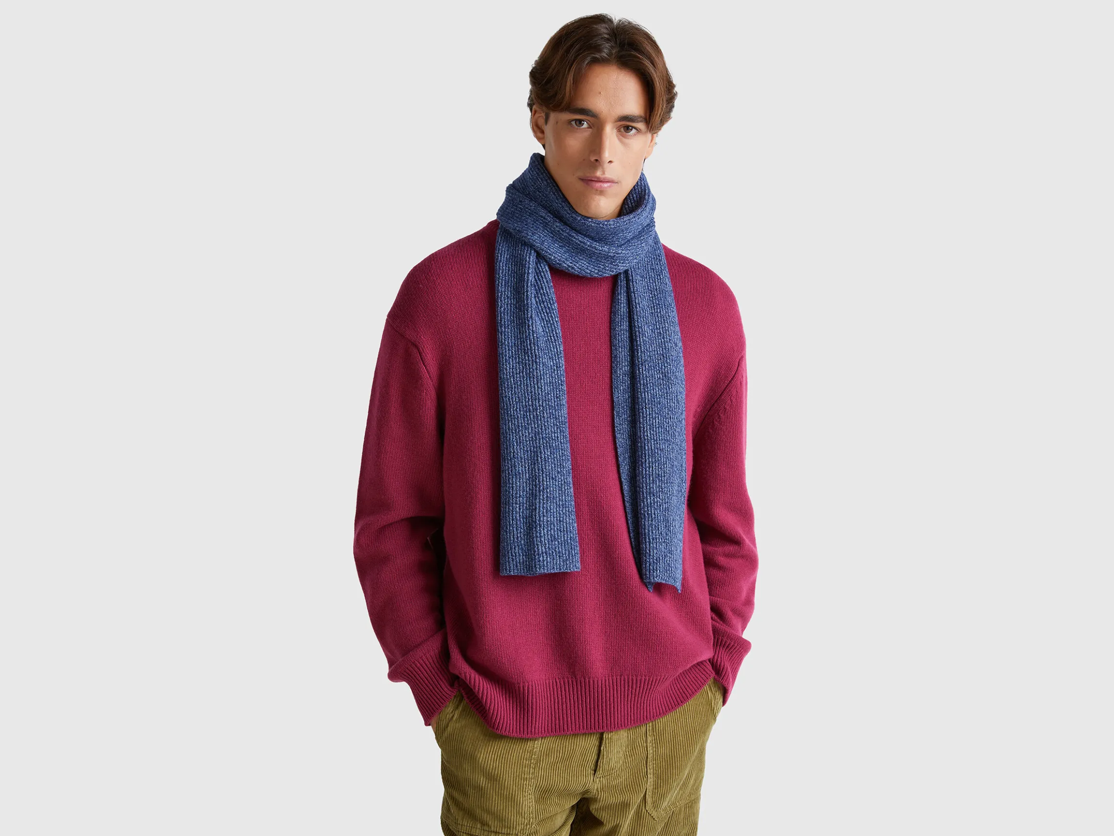Scarf in wool and cashmere blend
