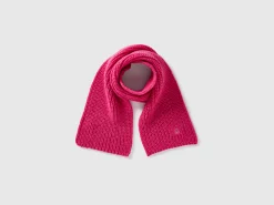 Scarf with rhinestone logo