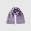 Scarf with rhinestone logo