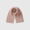 Scarf with rhinestone logo