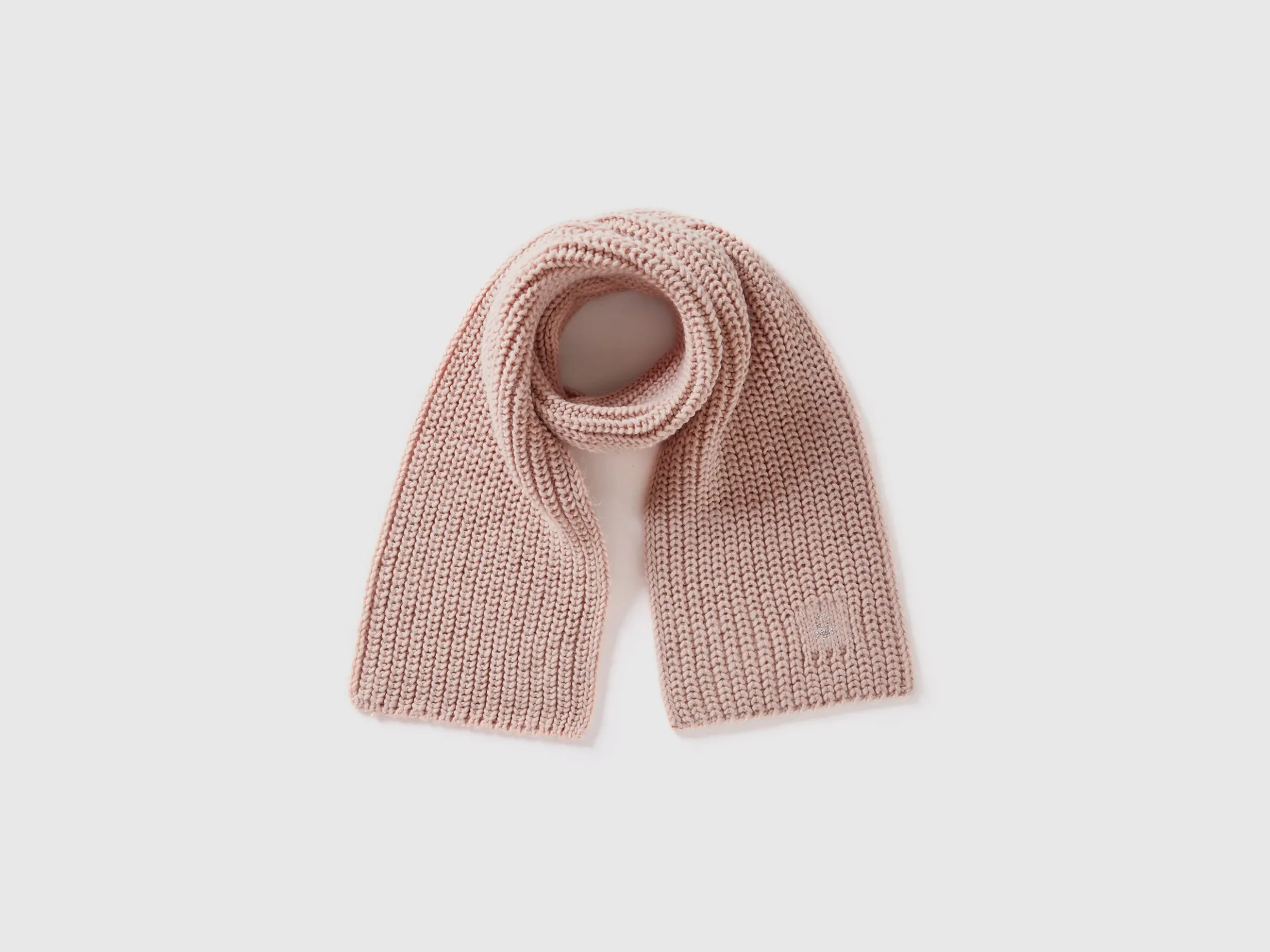 Scarf with rhinestone logo