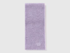 Scarf with rhinestone logo