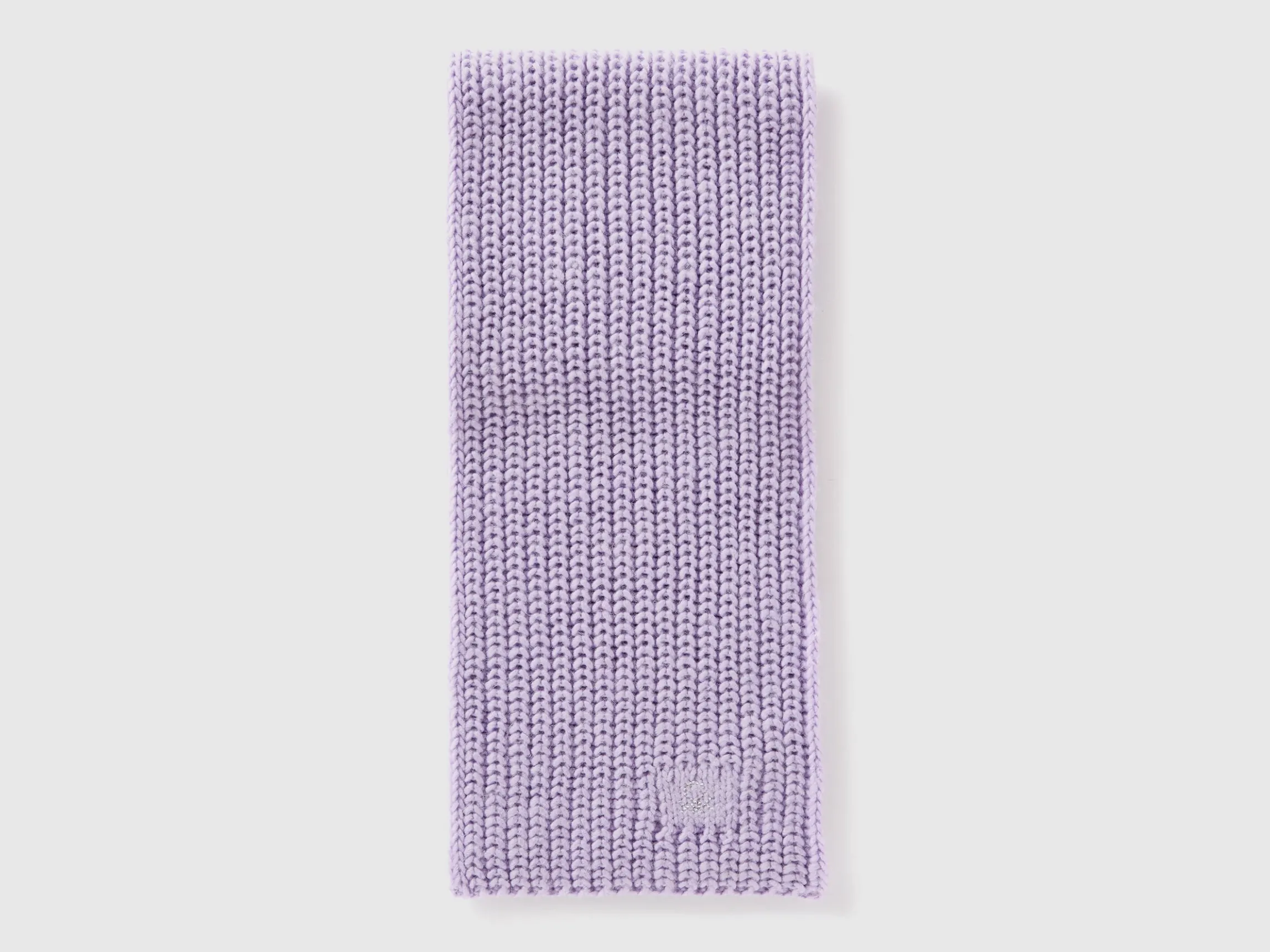 Scarf with rhinestone logo