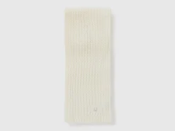 Scarf with rhinestone logo