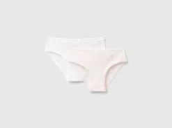 Set of two pairs of underwear in stretch cotton