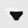 Set of two pairs of underwear in stretch cotton