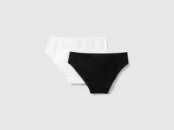 Set of two pairs of underwear in stretch cotton