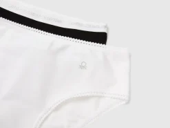 Set of two pairs of underwear in stretch cotton