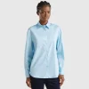 Shirt in stretch cotton blend