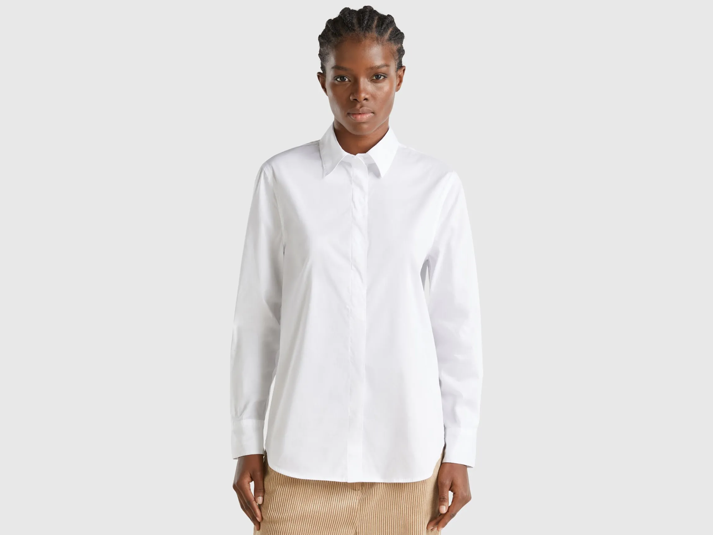 Shirt in stretch cotton blend
