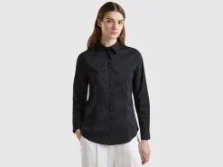 Shirt in stretch cotton blend