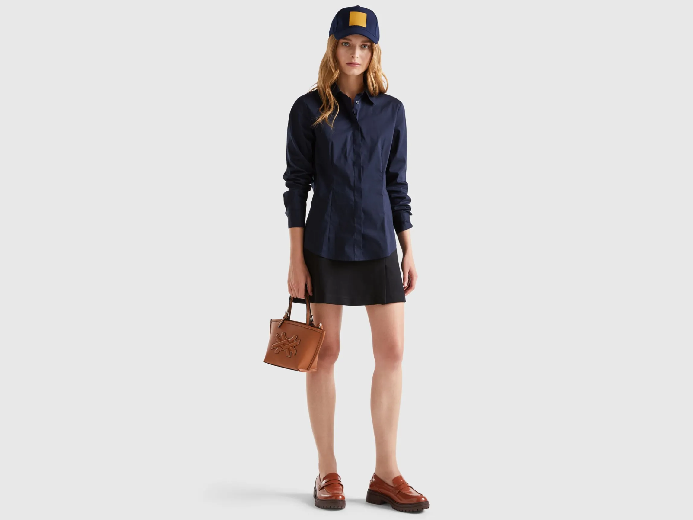 Shirt in stretch cotton blend