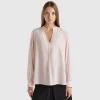 Shirt with Henley neck