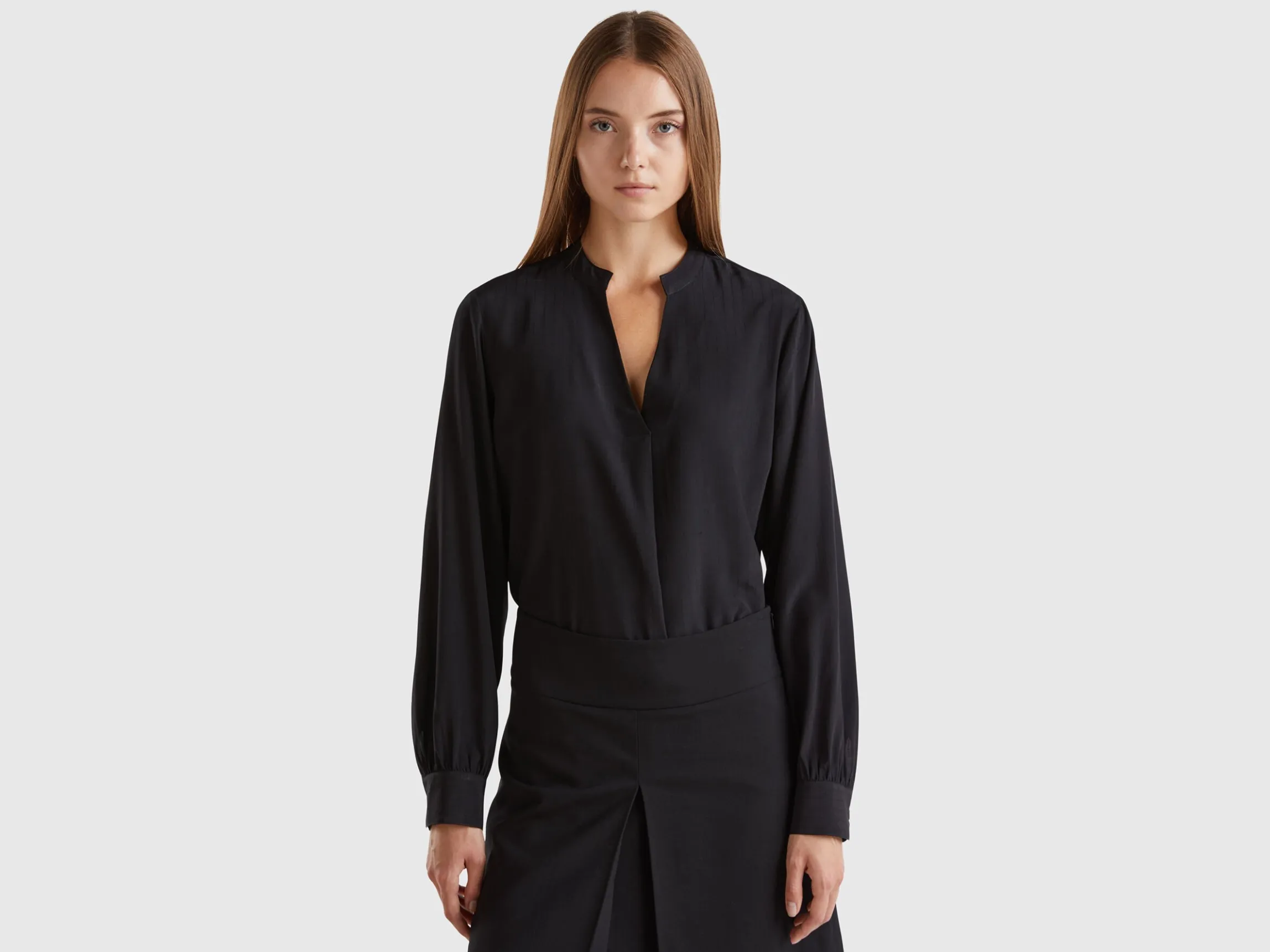 Shirt with Henley neck
