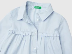 Shirt with rouches on the yoke