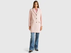 Short coat in wool blend cloth