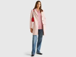 Short coat in wool blend cloth