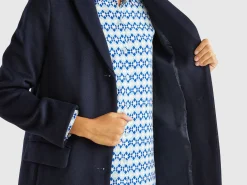 Short coat in wool blend cloth