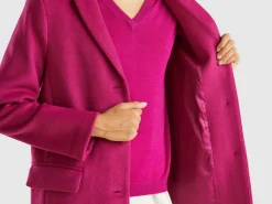 Short coat in wool blend cloth