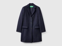 Short coat in wool blend cloth