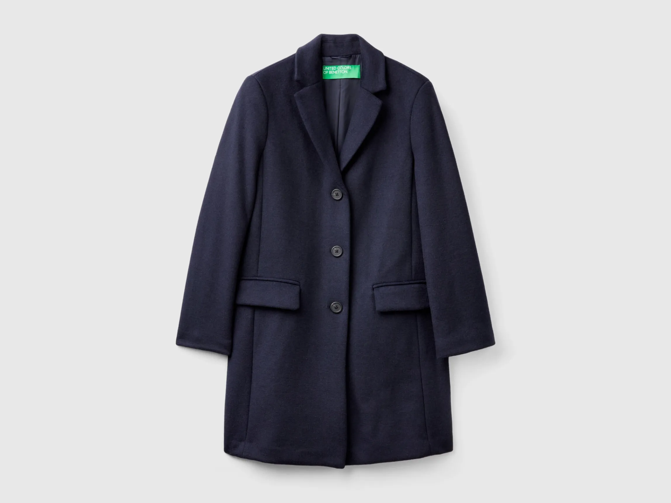 Short coat in wool blend cloth