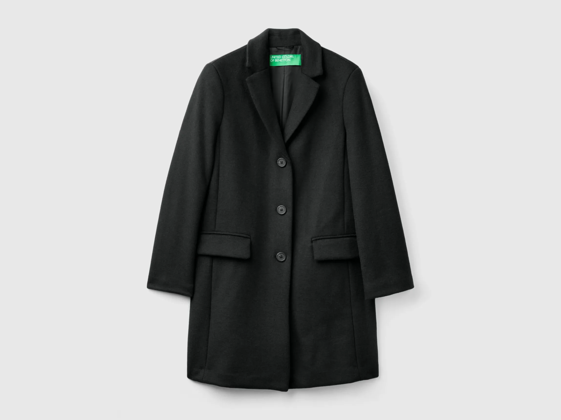 Short coat in wool blend cloth
