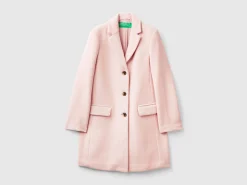Short coat in wool blend cloth
