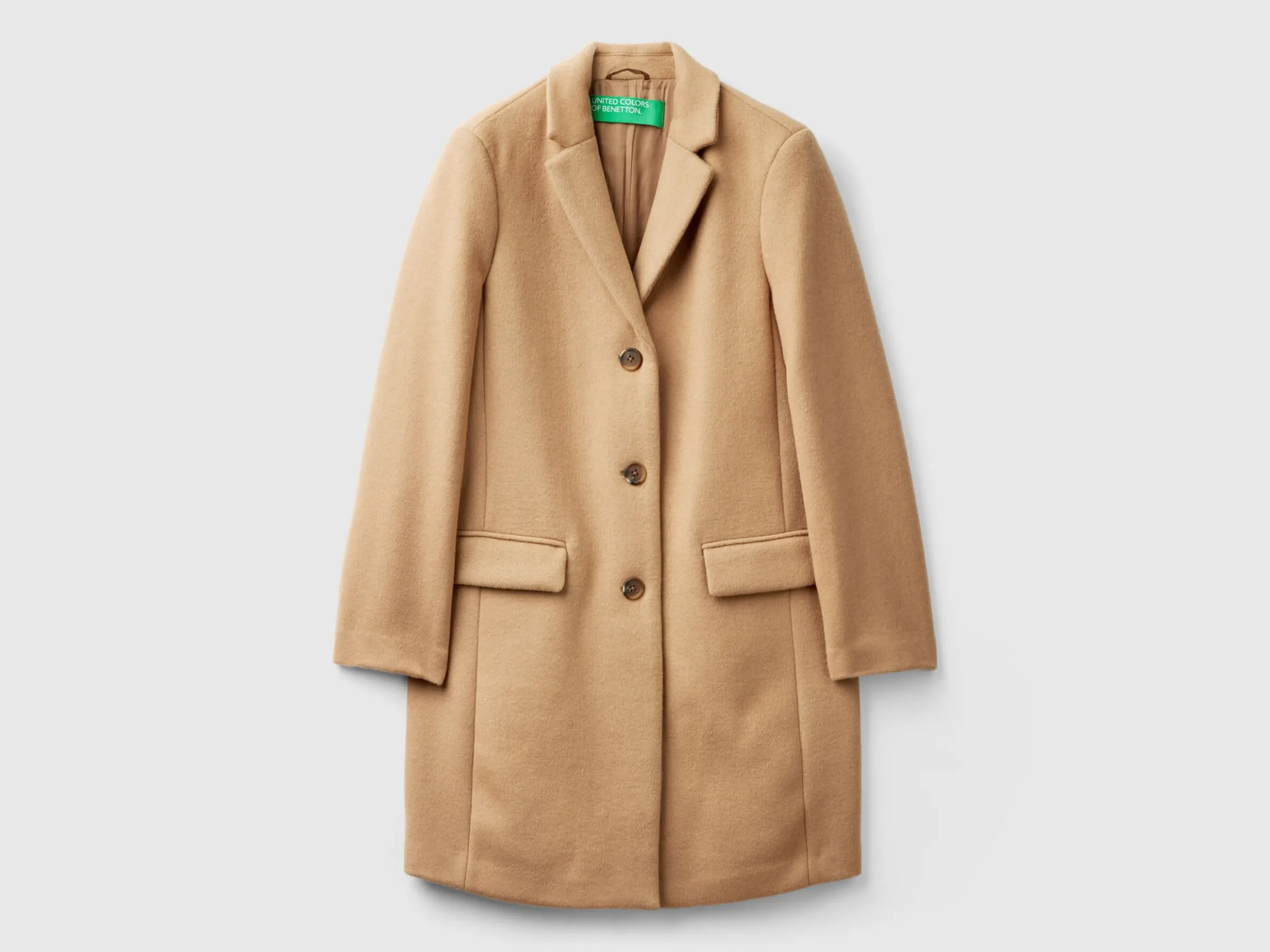 Short coat in wool blend cloth