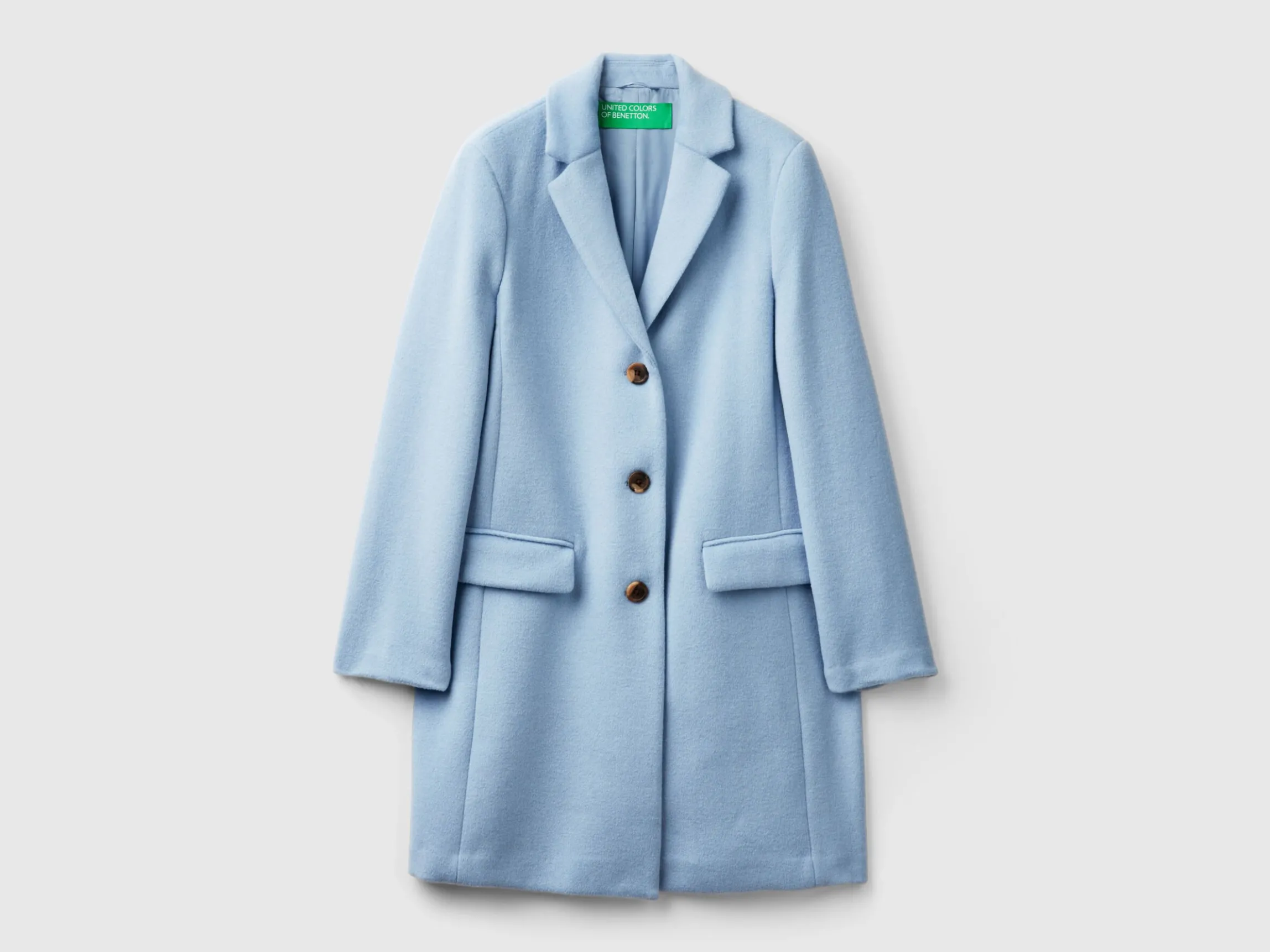 Short coat in wool blend cloth