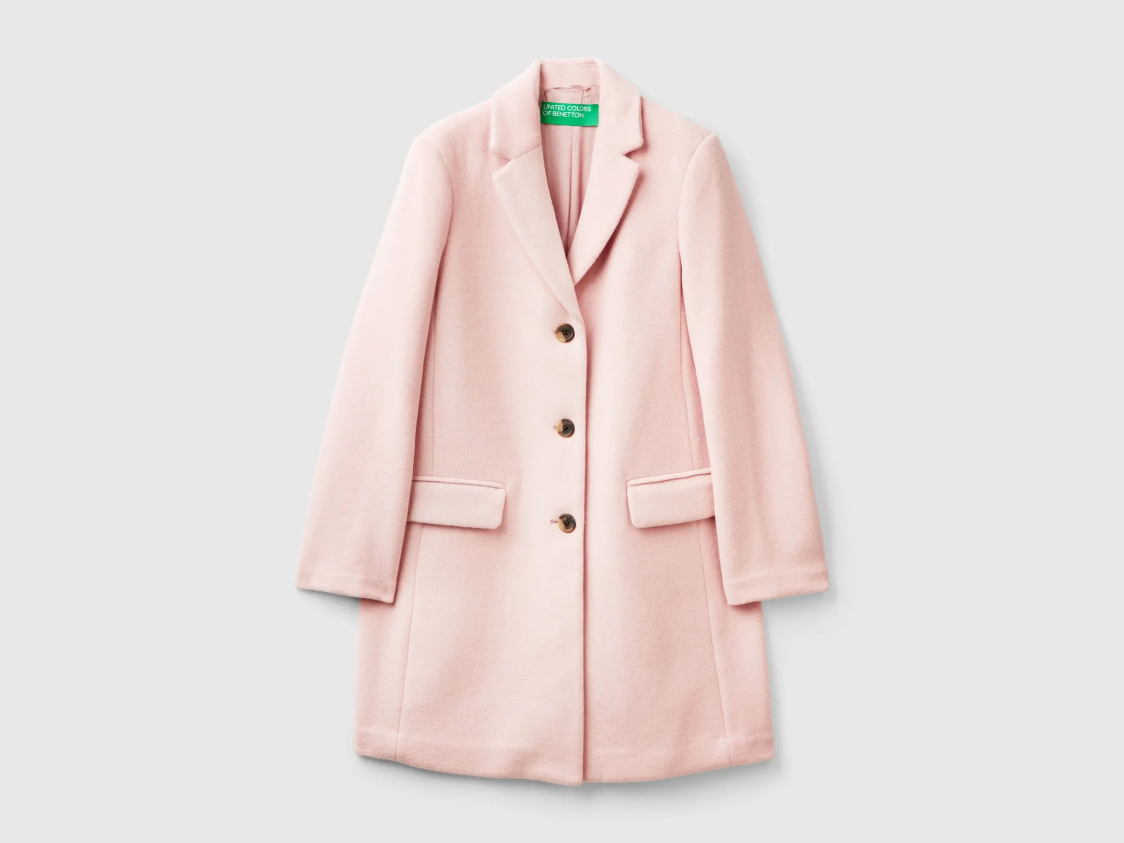 Short coat in wool blend cloth