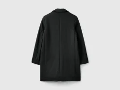Short coat in wool blend cloth