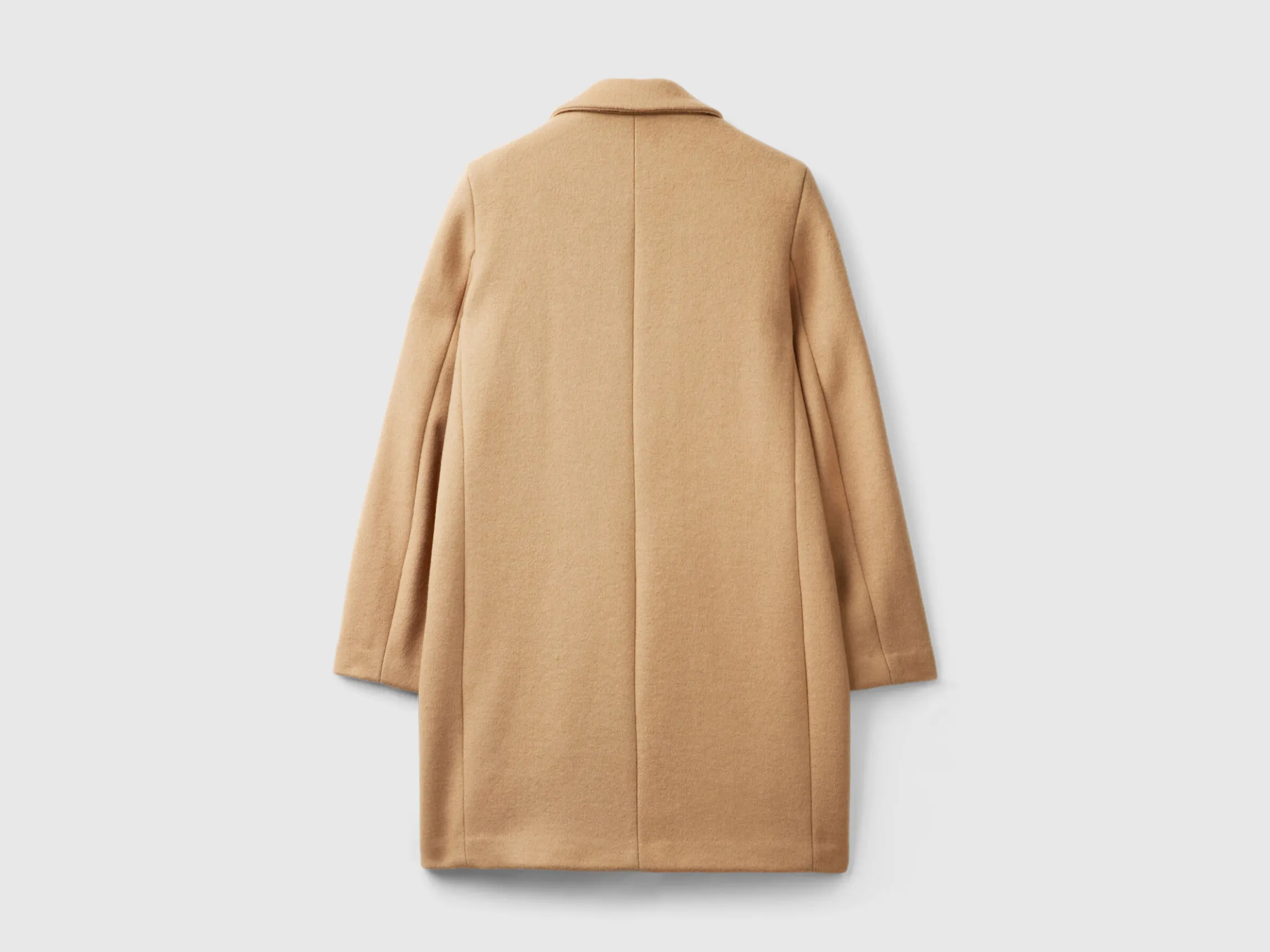 Short coat in wool blend cloth