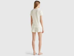 Short pyjamas in stretch cotton blend