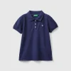 Short sleeve polo in organic cotton