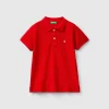 Short sleeve polo in organic cotton