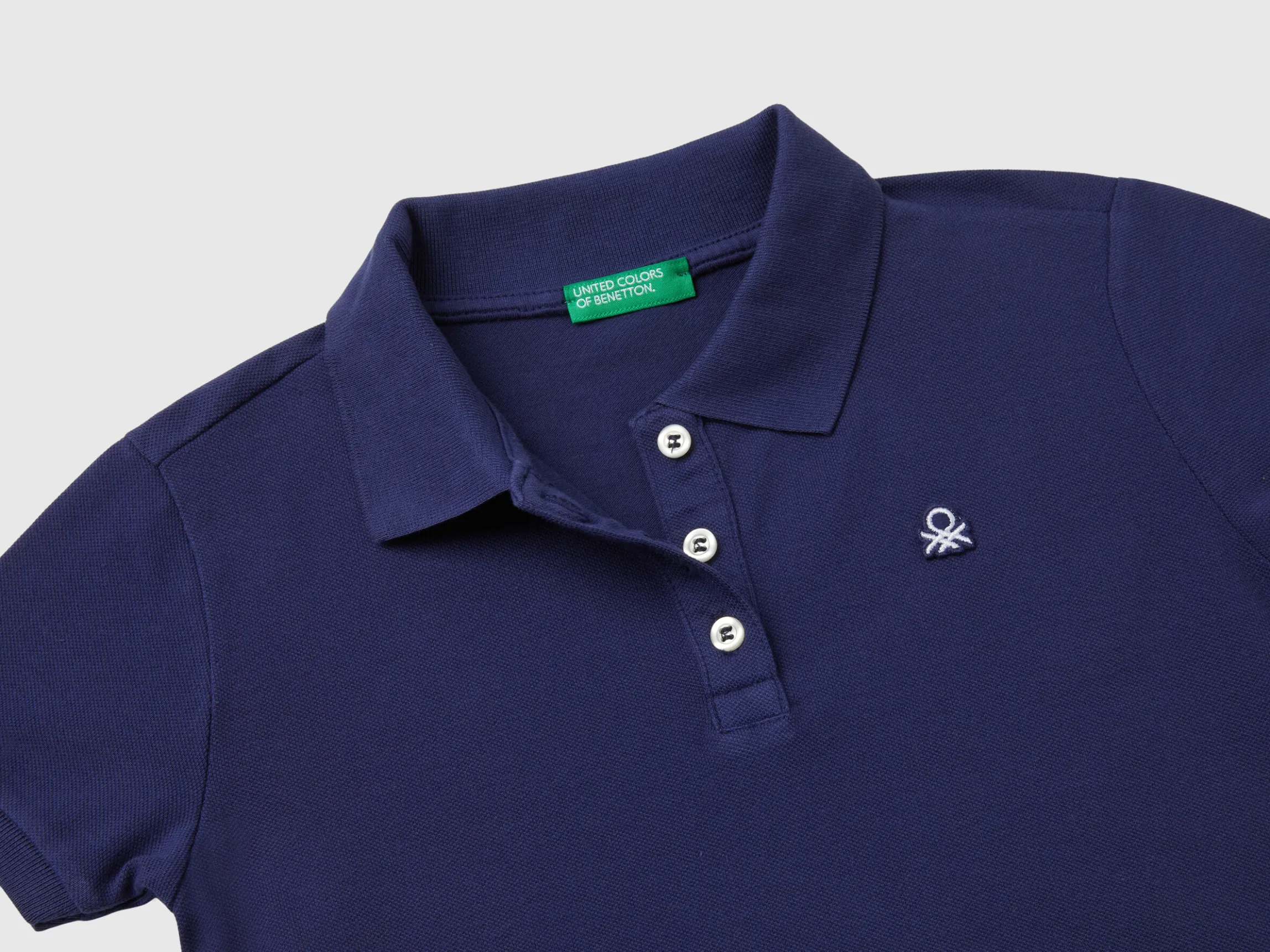 Short sleeve polo in organic cotton