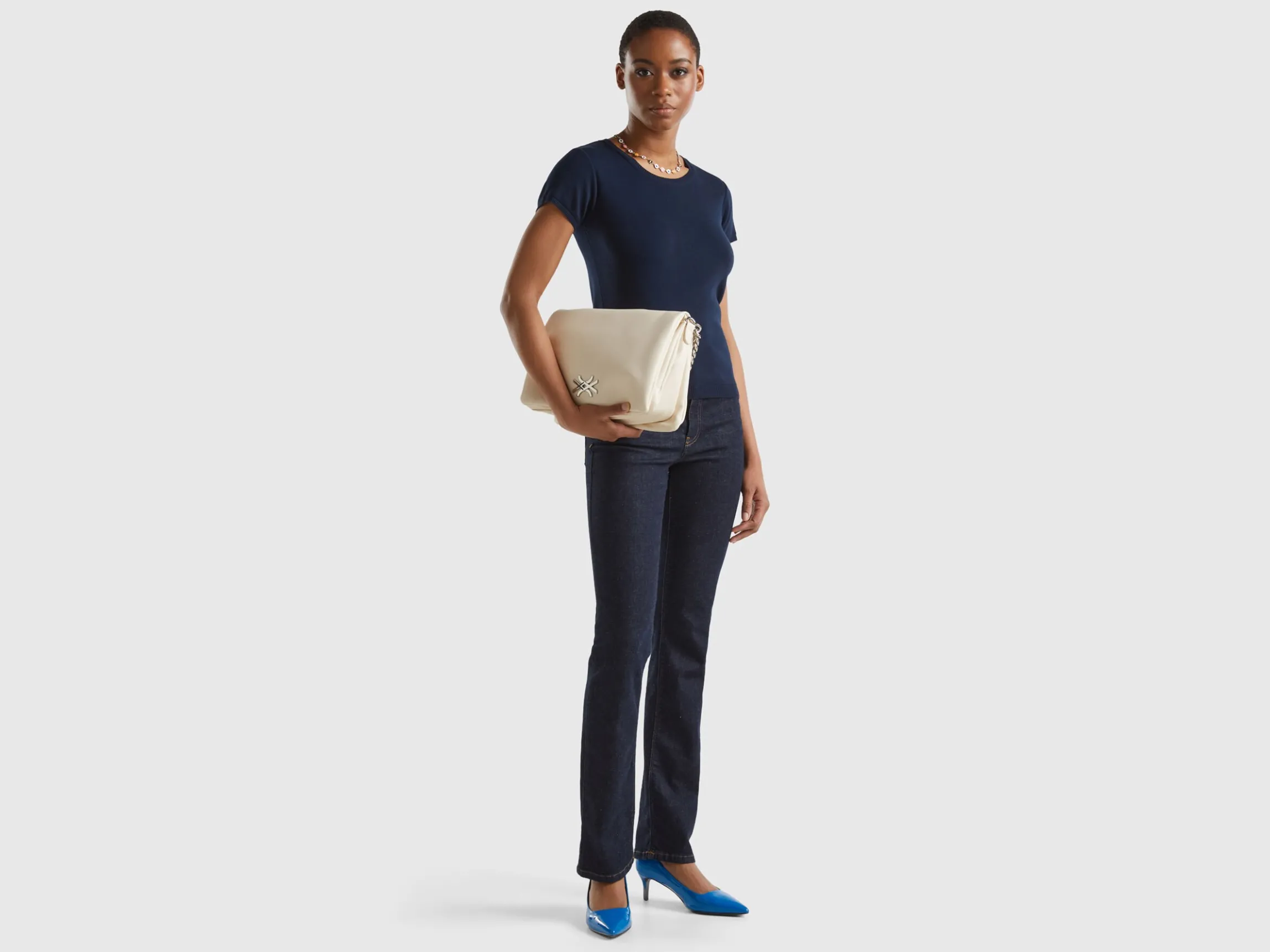 Short sleeve sweater in 100% cotton