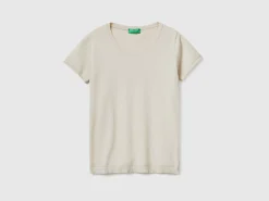 Short sleeve sweater in 100% cotton