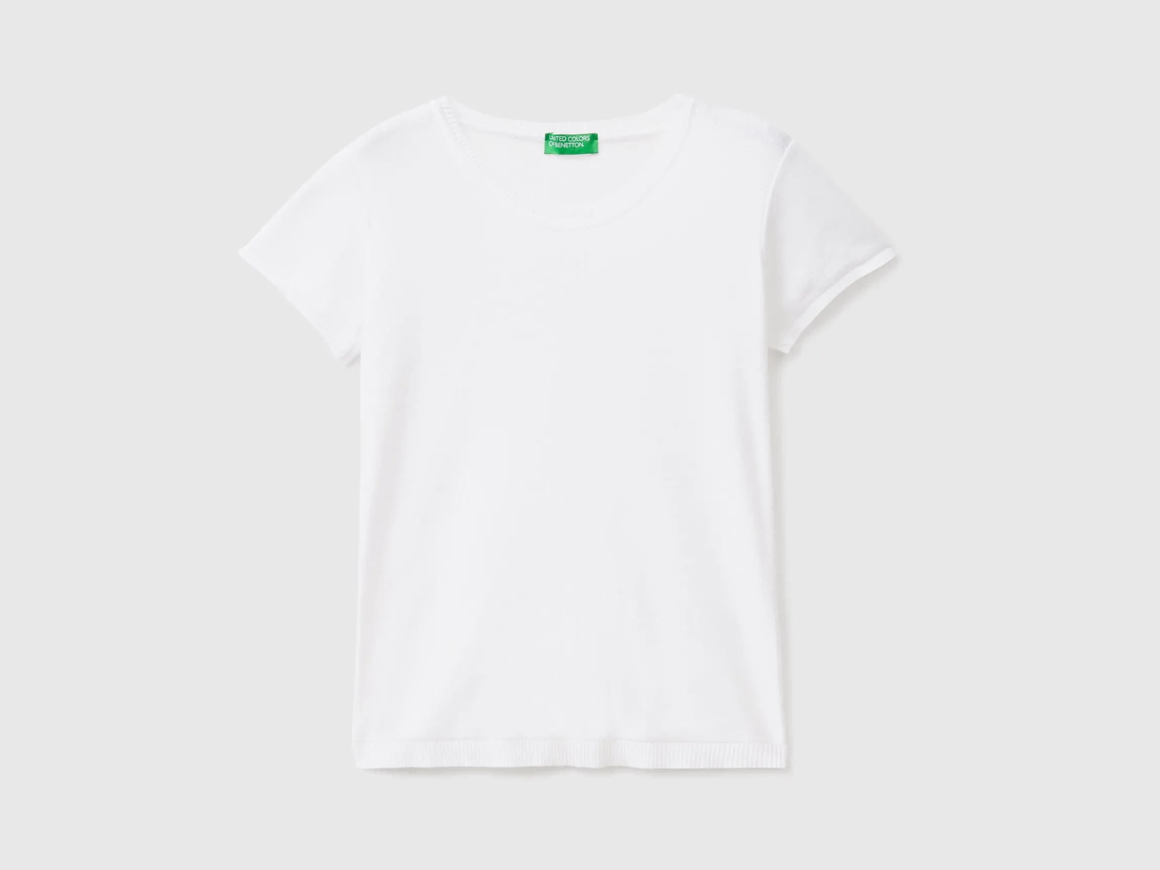 Short sleeve sweater in 100% cotton