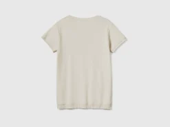 Short sleeve sweater in 100% cotton