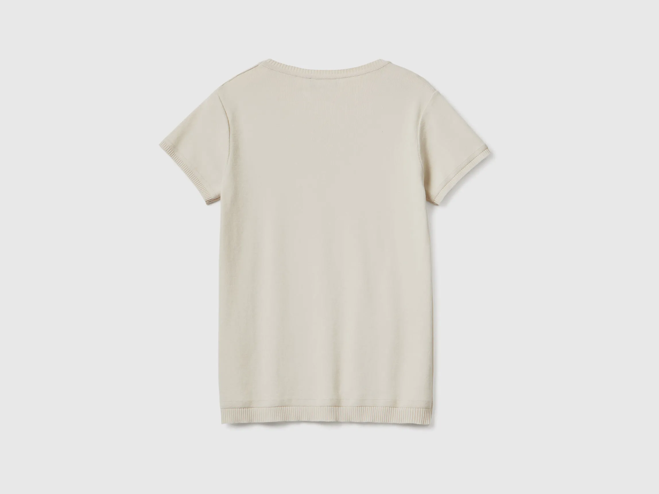 Short sleeve sweater in 100% cotton