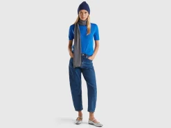 Short sleeve sweater in pure Merino wool