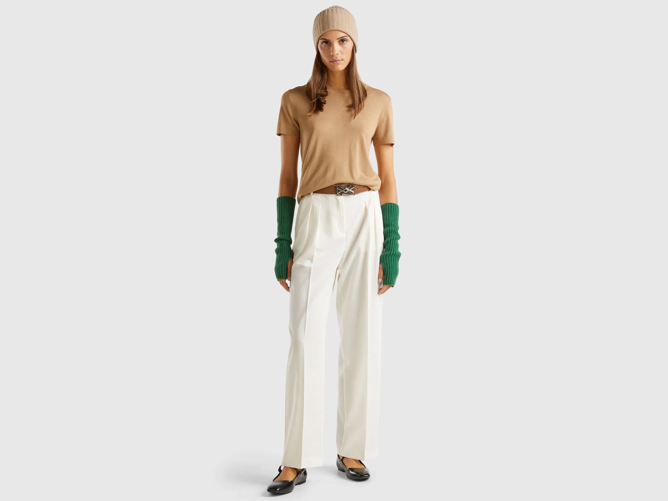Short sleeve sweater in silk blend