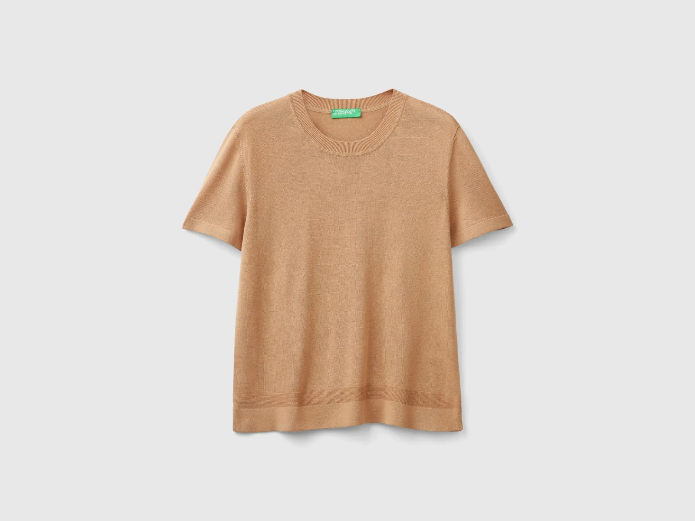 Short sleeve sweater in silk blend