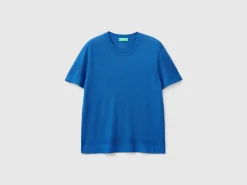 Short sleeve sweater in silk blend